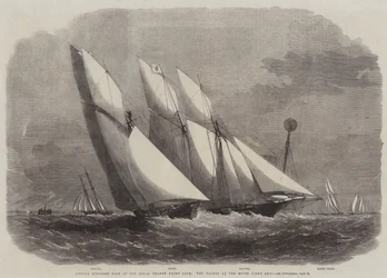 Course annuelle de goélettes du Royal Thames Yacht Club, les yachts au Mouse Light Ship